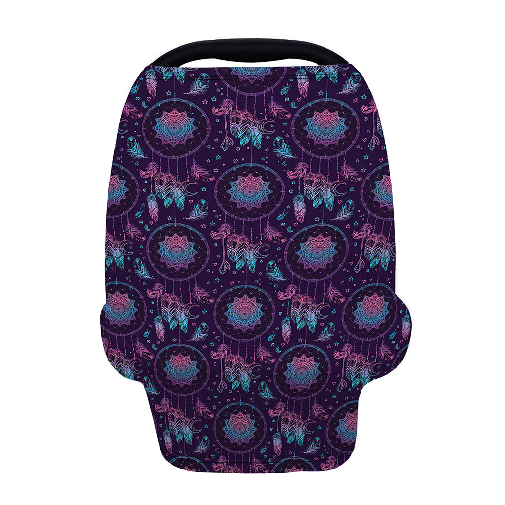 Purple And Teal Dream Catcher Print Baby Seat Cover