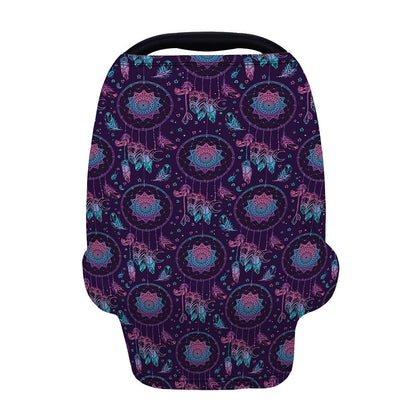 Purple And Teal Dream Catcher Print Baby Seat Cover