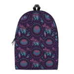 Purple And Teal Dream Catcher Print Backpack