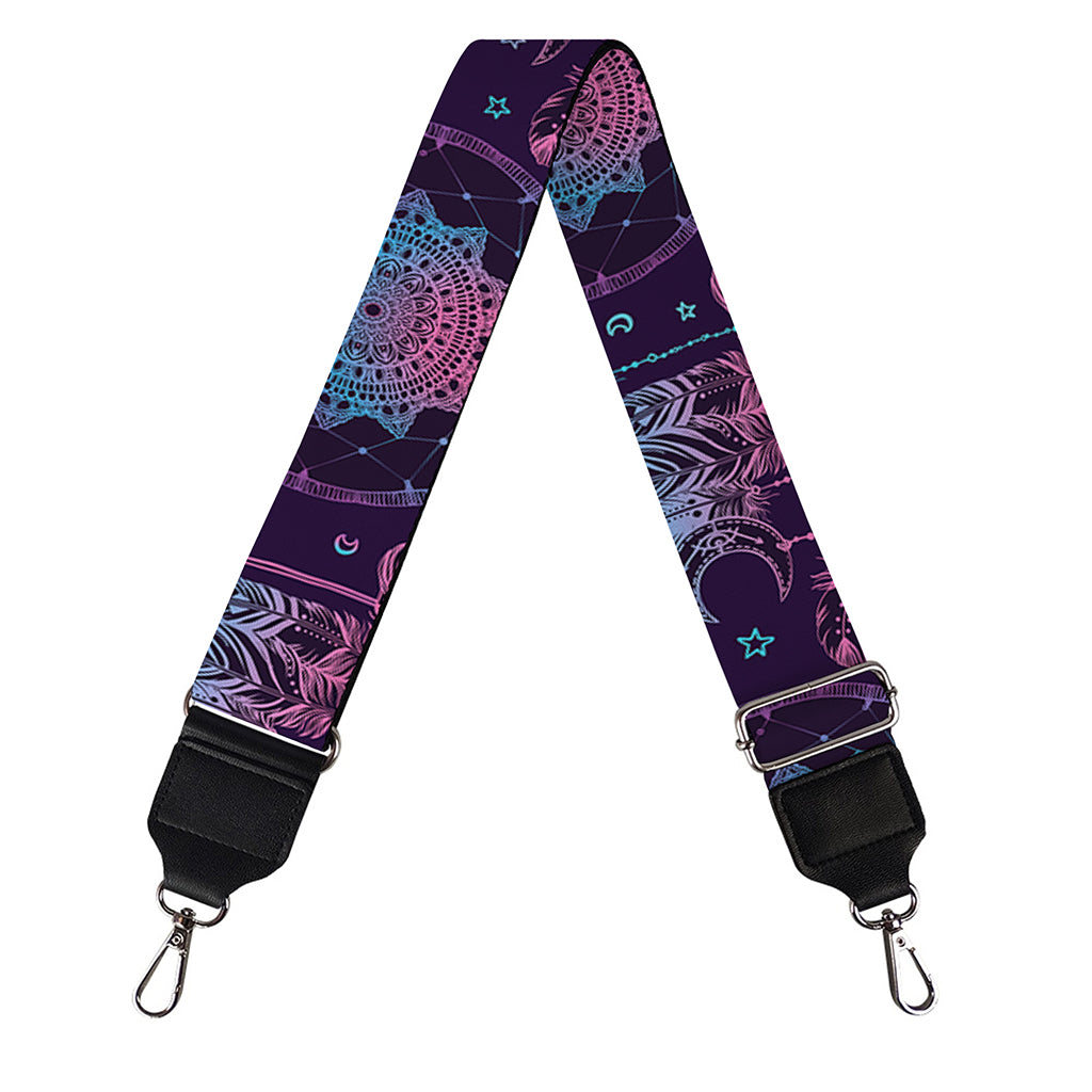 Purple And Teal Dream Catcher Print Bag Strap