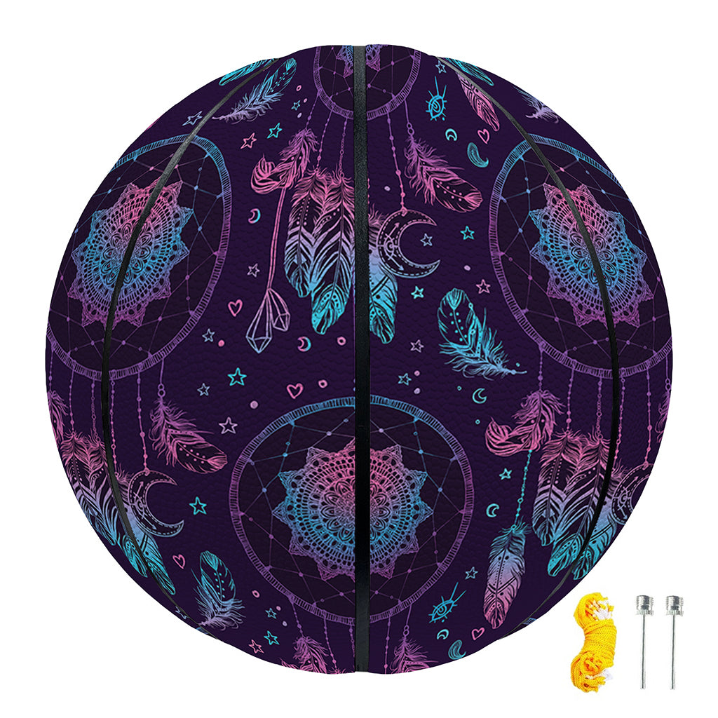 Purple And Teal Dream Catcher Print Basketball