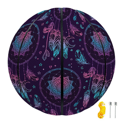 Purple And Teal Dream Catcher Print Basketball
