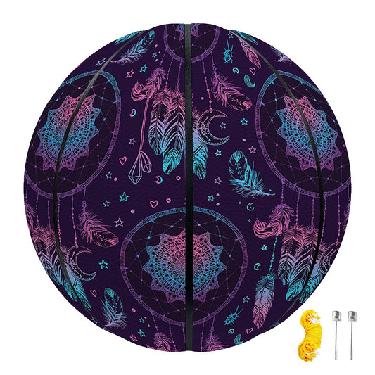 Purple And Teal Dream Catcher Print Basketball