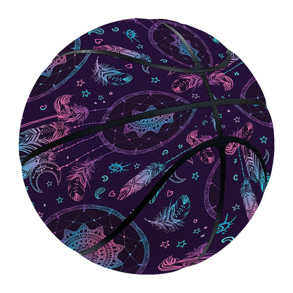 Purple And Teal Dream Catcher Print Basketball