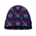 Purple And Teal Dream Catcher Print Beanie