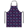 Purple And Teal Dream Catcher Print Bib Apron With Pocket