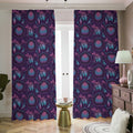 Purple And Teal Dream Catcher Print Dimout Pencil Pleat Curtains