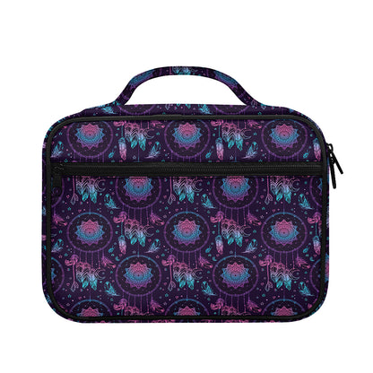 Purple And Teal Dream Catcher Print Briefcase Bible Bag