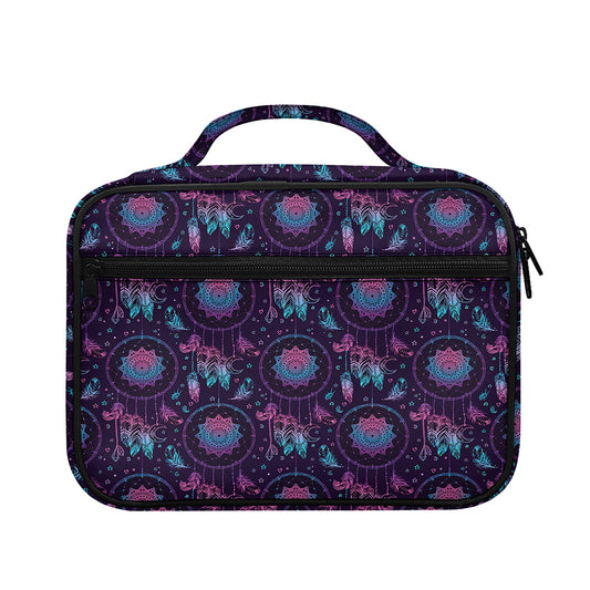 Purple And Teal Dream Catcher Print Briefcase Bible Bag