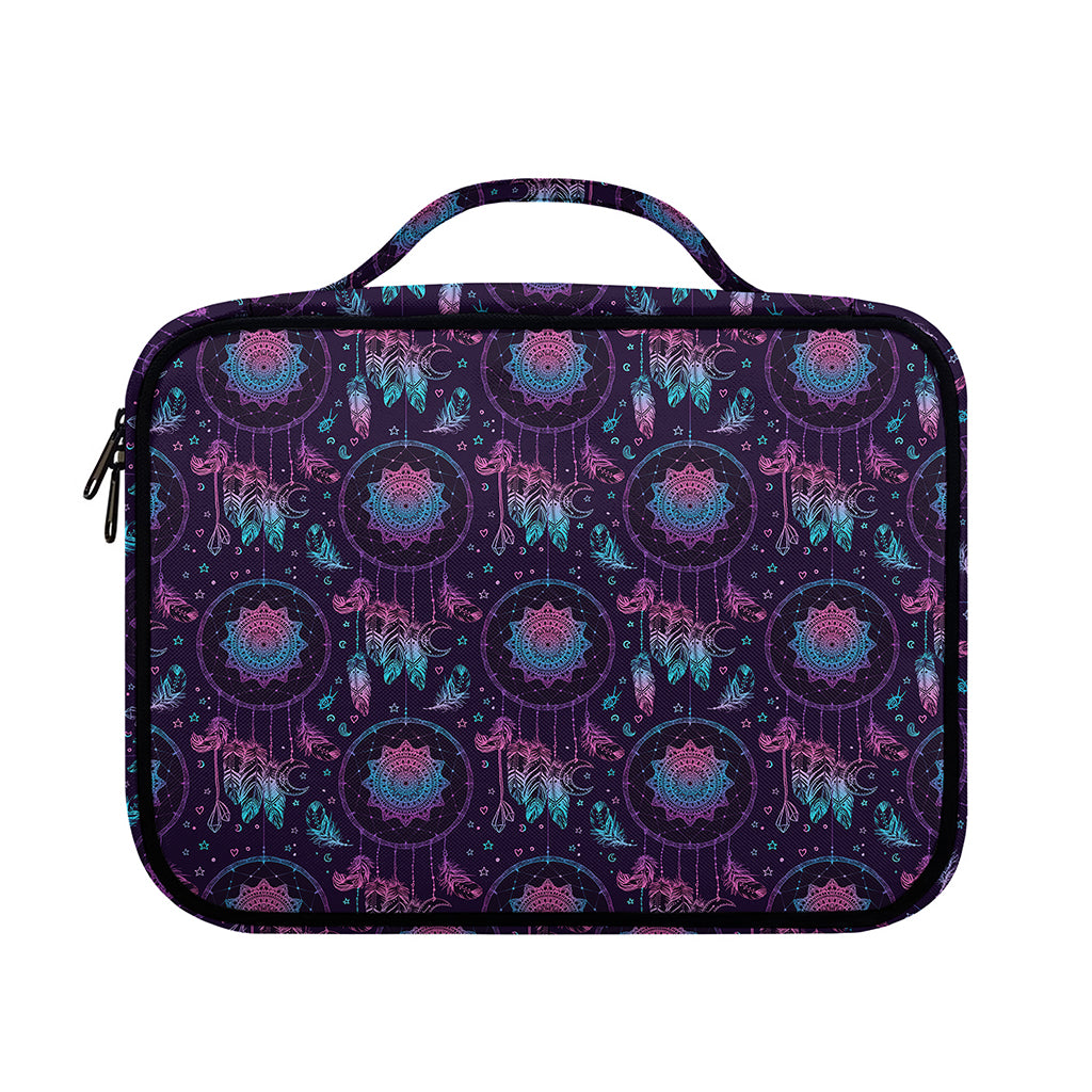 Purple And Teal Dream Catcher Print Briefcase Bible Bag