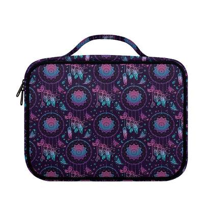 Purple And Teal Dream Catcher Print Briefcase Bible Bag