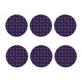 Purple And Teal Dream Catcher Print Coaster Set