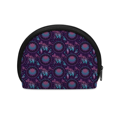 Purple And Teal Dream Catcher Print Coin Purse