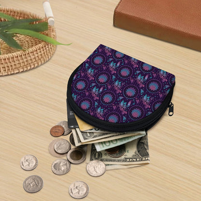 Purple And Teal Dream Catcher Print Coin Purse