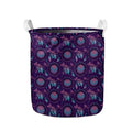 Purple And Teal Dream Catcher Print Collapsible Laundry Basket