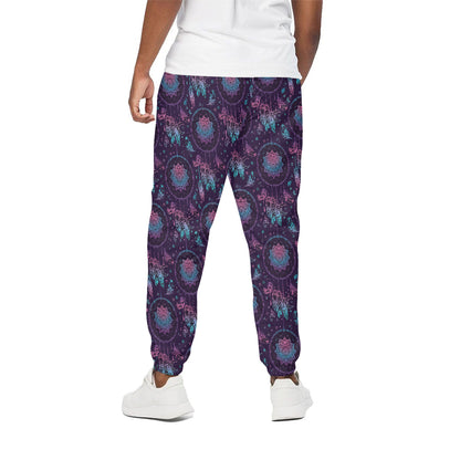 Purple And Teal Dream Catcher Print Cotton Pants