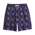 Purple And Teal Dream Catcher Print Cotton Shorts