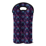 Purple And Teal Dream Catcher Print Double Neoprene Wine Tote