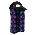 Purple And Teal Dream Catcher Print Double Neoprene Wine Tote