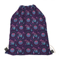 Purple And Teal Dream Catcher Print Drawstring Bag
