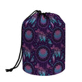 Purple And Teal Dream Catcher Print Drawstring Makeup Bag