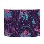 Purple And Teal Dream Catcher Print Drum Lamp Shade