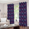 Purple And Teal Dream Catcher Print Extra Wide Grommet Curtains