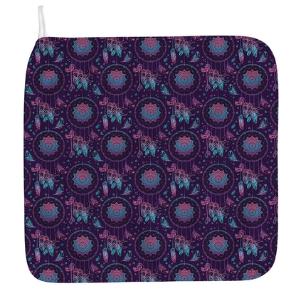 Purple And Teal Dream Catcher Print Hand Towel