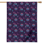 Purple And Teal Dream Catcher Print House Flag