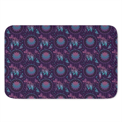 Purple And Teal Dream Catcher Print Indoor Door Mat