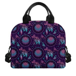 Purple And Teal Dream Catcher Print Insulated Lunch Bag