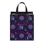 Purple And Teal Dream Catcher Print Insulated Lunch Tote