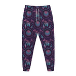 Purple And Teal Dream Catcher Print Jogger Pants
