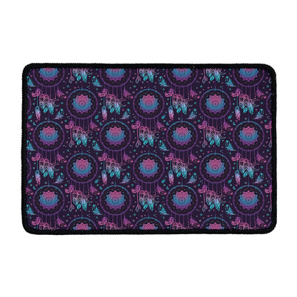 Purple And Teal Dream Catcher Print Kitchen Mat