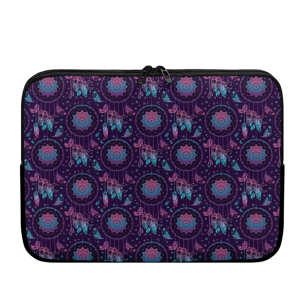 Purple And Teal Dream Catcher Print Laptop Sleeve