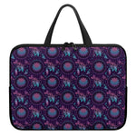 Purple And Teal Dream Catcher Print Laptop Sleeve With Handle