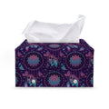Purple And Teal Dream Catcher Print Leather Tissue Box Cover