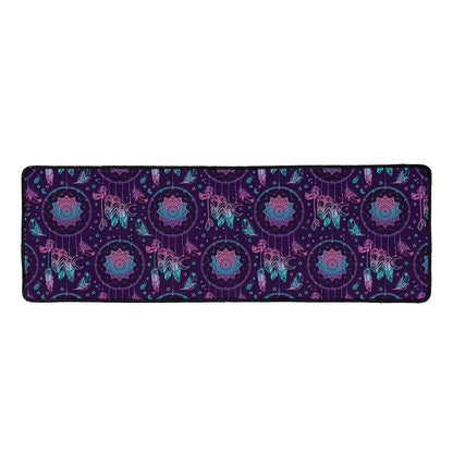 Purple And Teal Dream Catcher Print Long Kitchen Mat