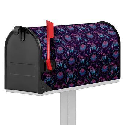 Purple And Teal Dream Catcher Print Mailbox Cover