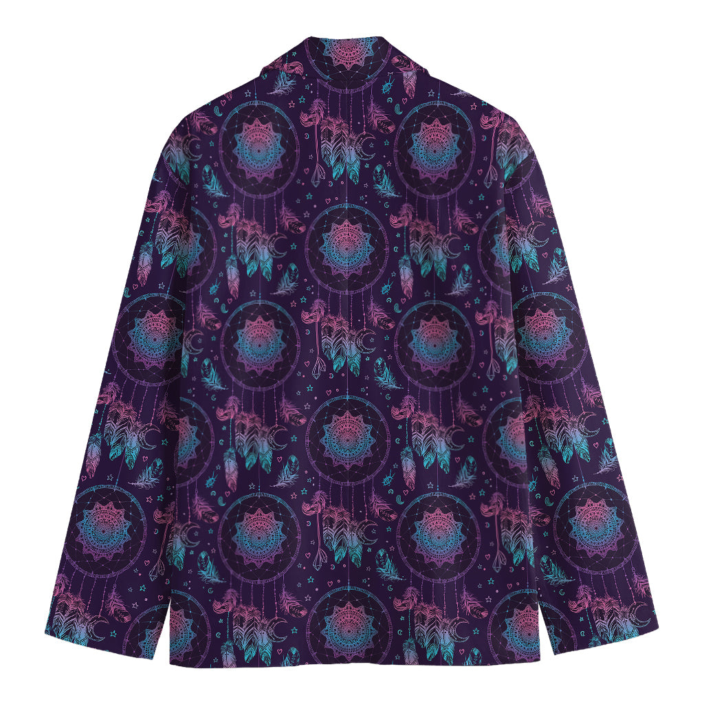 Purple And Teal Dream Catcher Print Men's Blazer