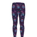 Purple And Teal Dream Catcher Print Men's Leggings
