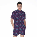 Purple And Teal Dream Catcher Print Men's Romper