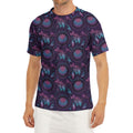Purple And Teal Dream Catcher Print Men's Short Sleeve Rash Guard