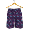 Purple And Teal Dream Catcher Print Men's Shorts