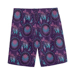 Purple And Teal Dream Catcher Print Men's Sports Shorts