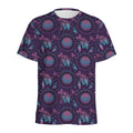 Purple And Teal Dream Catcher Print Men's Athletic T-Shirt