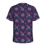 Purple And Teal Dream Catcher Print Men's Sports T-Shirt
