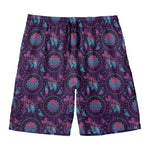Purple And Teal Dream Catcher Print Men's Swim Trunks