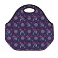 Purple And Teal Dream Catcher Print Neoprene Lunch Bag