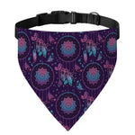 Purple And Teal Dream Catcher Print Over The Collar Dog Bandana